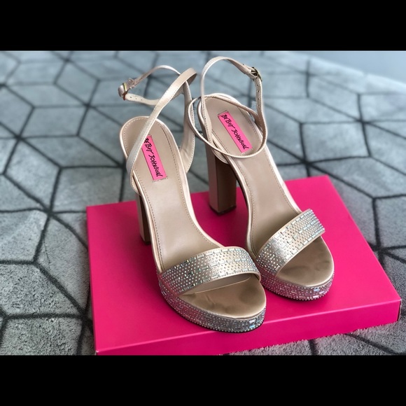 Betsey Johnson Allie Platform Evening Sandals - Picture 4 of 6